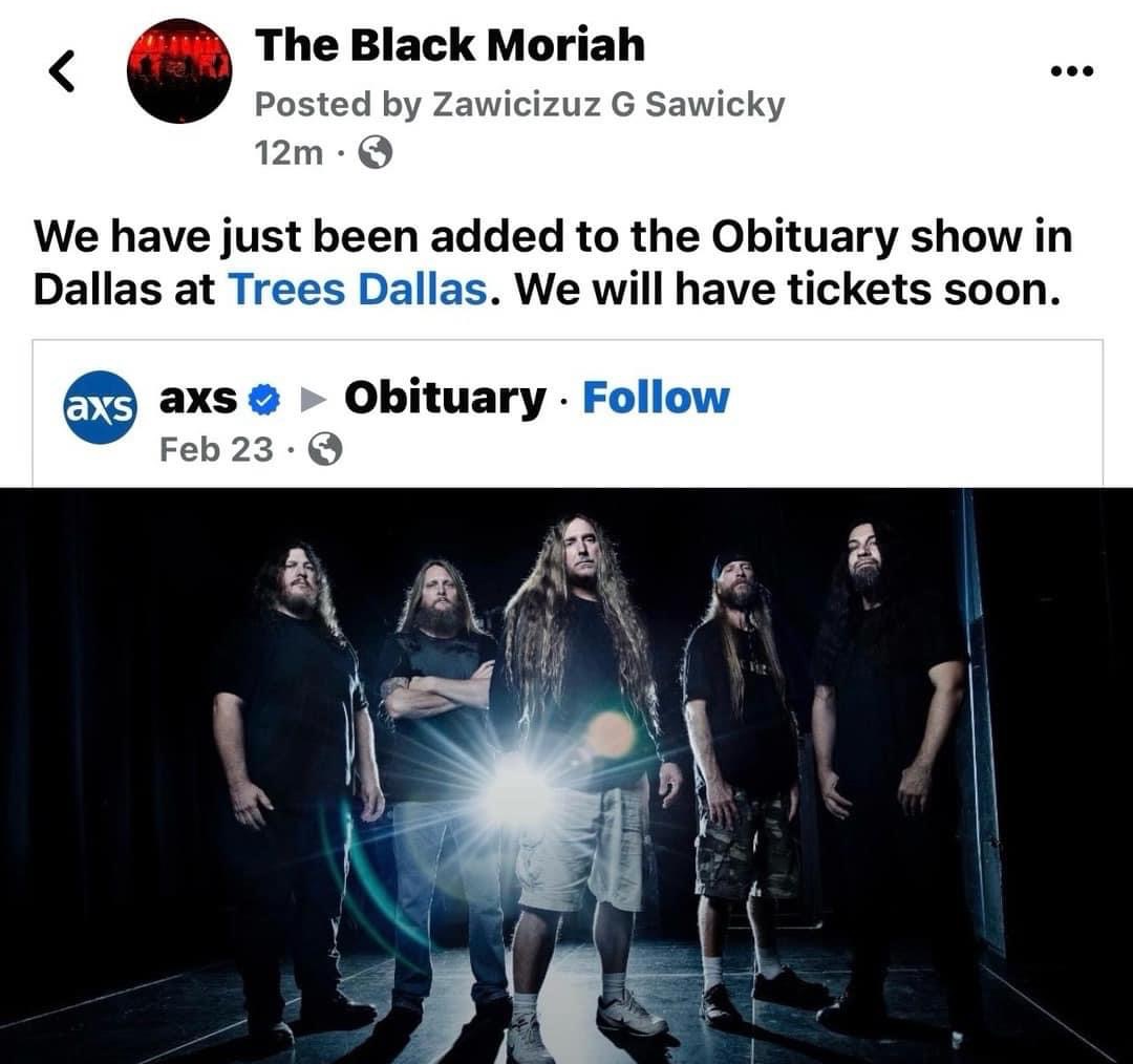 Obituary Tickets